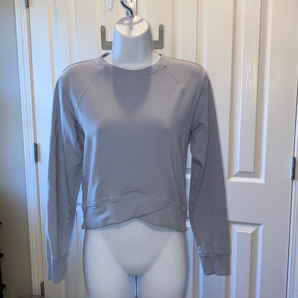 Zella short cute waisted crew neck sweatshirt, size XXS